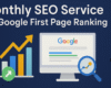Monthly SEO Service for Google First Page Ranking